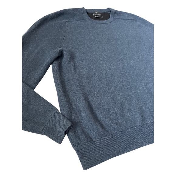 Mack Weldon Tech Cashmere Crew Neck Sweater Navy Heather Size Large - Picture 11 of 12